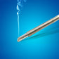 Lead-free soldering iron tip with flat chisel end and smoke plume