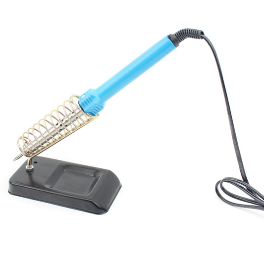JIAFA soldering iron holder with blue iron, wire spring rest and black base