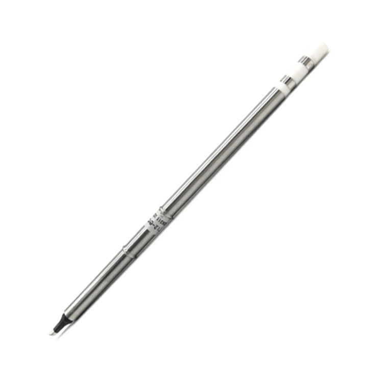 QUICKO T12-J02 soldering iron tip with black pointed end and silver metal body