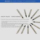 QUICKO tip set with multiple black chrome points in different shapes