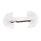 Thread gauge tool with fan-shaped teeth on both sides and metal handle
