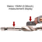 Thread gauge measurement tool with marked blades and threaded thread reference