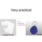 USB RFID card reader with sample digital ID cards and key fob ID tags