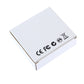 White device box with CE and FCC compliance icons on the side