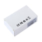 PoE IP camera extender, white rear label with compliance logos and barcode
