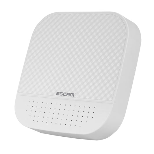 White ESCAM NVR digital video recorder with perforated speaker grille and front logo