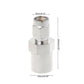 Compact silver RF coaxial adapter with two hex threaded sections
