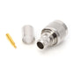 Silver RF coaxial adapter kit, connector body with sleeve and center pin pieces