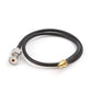 SMA female to UHF PL259 female RG58 coaxial cable, black lead wire, 50cm.