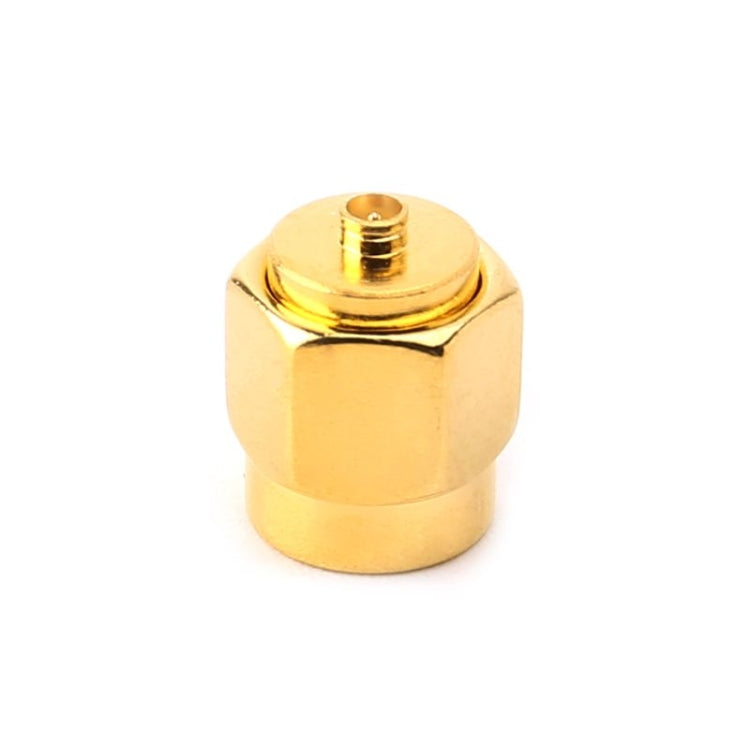 Gold RF connector adapter, single hex body with threaded port