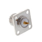 UHF SO239 female panel-mount jack, square flange with 4 mounting holes and center pin