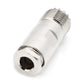UHF female plug clamp adapter with circular female contact opening