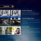 Surveillance DVR feature panel: motion detection, night vision, and alarm email