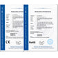 Surveillance DVR declaration documents with CE and RoHS compliance seals