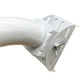 White wall mount plate with central bolt for securing antenna bracket arm