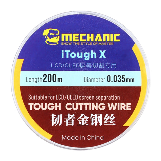 MECHANIC iTough X cutting wire spool with gold 0.035mm wire, 200m for LCD/OLED