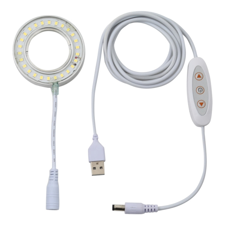 65mm LED microscope ring light source with power cable and handheld controller