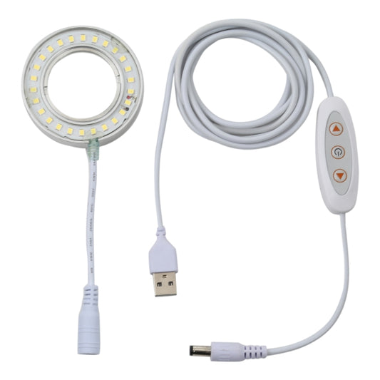 65mm LED microscope ring light source with power cable and handheld controller