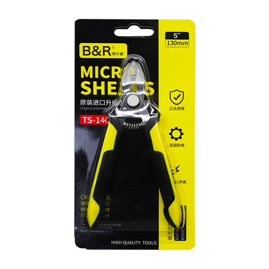 B&R TS-140 micro shears tool blister package, 130mm size
