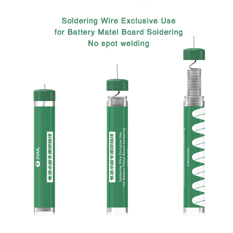 Solder wire set of three green cartridges with long metal leads