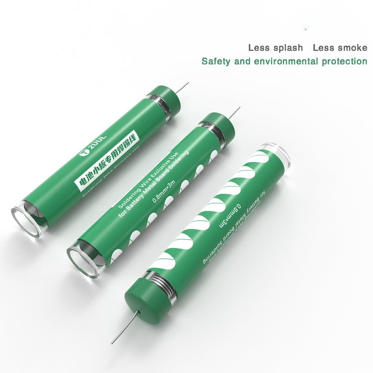 Green solder wire cartridges with insulated handles and metal solder leads