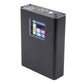 Handheld spot welder machine with front display, top controls, and port openings