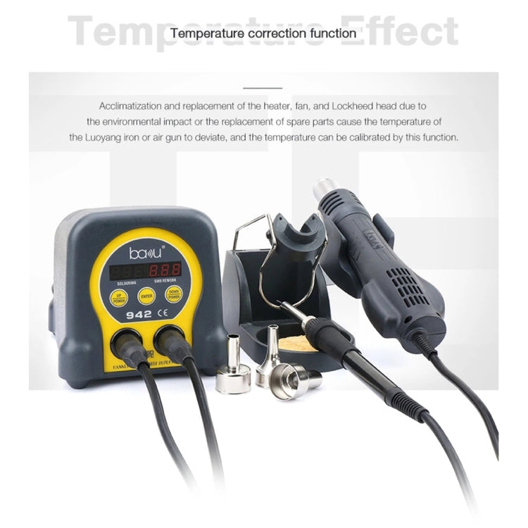 Hot air soldering station set with air gun, metal tips, and base stand accessories