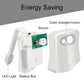 Motion-activated toilet nightlight with sensor, LED light, battery box, color button