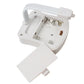 Motion-activated toilet nightlight with open battery compartment and switch terminals