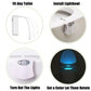 LED toilet nightlight kit showing installation and rotating color light operation