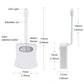 LED toilet nightlight dimensions: adjustable rod, motion sensor, and plug power unit