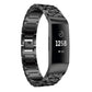 Diamond-studded Solid Stainless Steel Wrist Strap Watch Band for Fitbit Charge 3