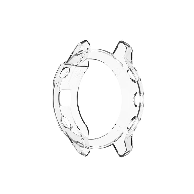 Clear TPU watch case cover with raised ring and snap-on cutouts