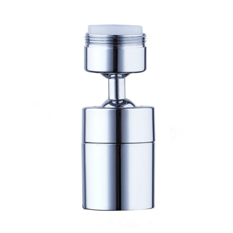 Two-function faucet spout bubbler adapter with chrome finish and threaded connection