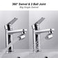 Chrome faucet spout bubbler adapter with 360 swivel and two-button style outlets