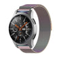18mm Milan mesh watch band with mauve clasp and textured woven metal links.