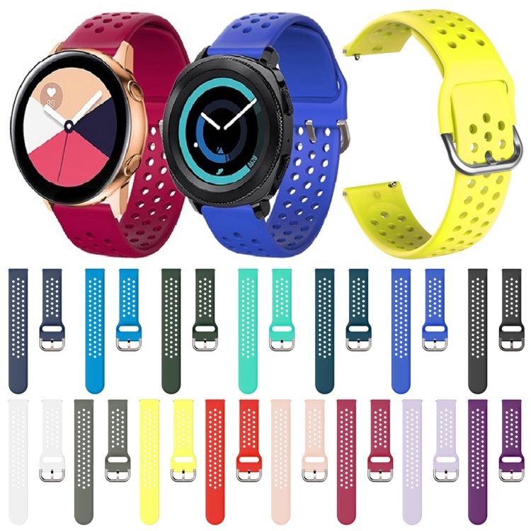 Breathable porous silicone watch strap set, multiple colors, inner buckle with perforations