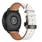 White leather watch strap with butterfly buckle and perforated holes