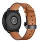 Brown leather watch strap with butterfly buckle and perforated holes