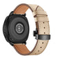 Light beige leather watch strap with butterfly buckle and perforated holes