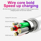 Charging cable cross-section showing insulated cores and foil shielding