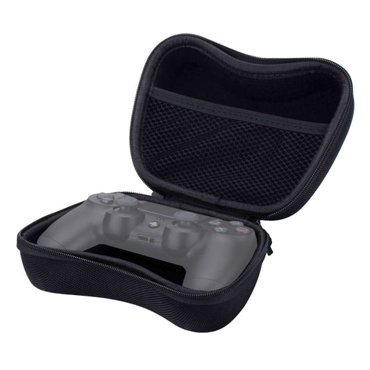 Nylon controller storage bag with open clamshell lid and textured interior, dark color