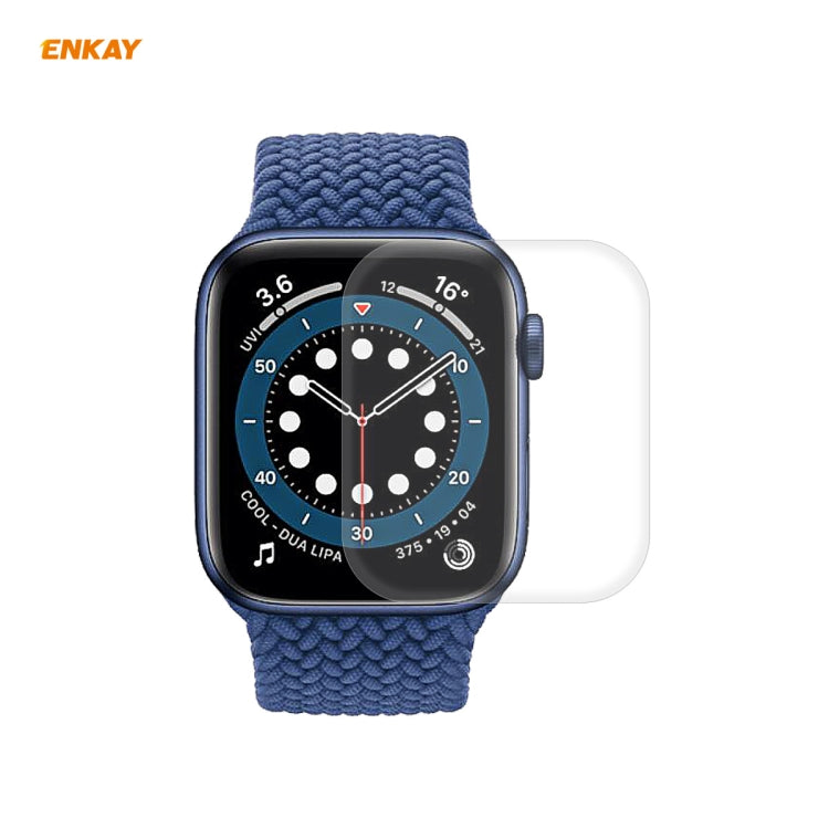 ENKAY transparent curved PET screen protector applied on Apple Watch 40mm
