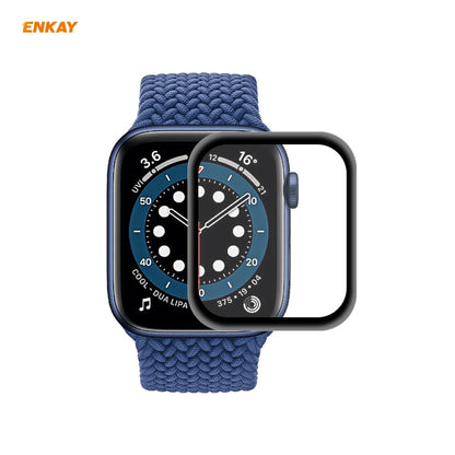 Curved PET screen protector film for Apple Watch 44mm with black frame
