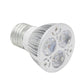 E27 LED spotlight bulb with multi-lens reflector head and screw base