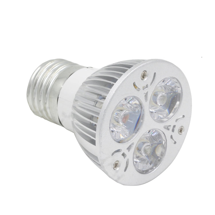 E27 LED spotlight bulb with multi-lens reflector head and screw base