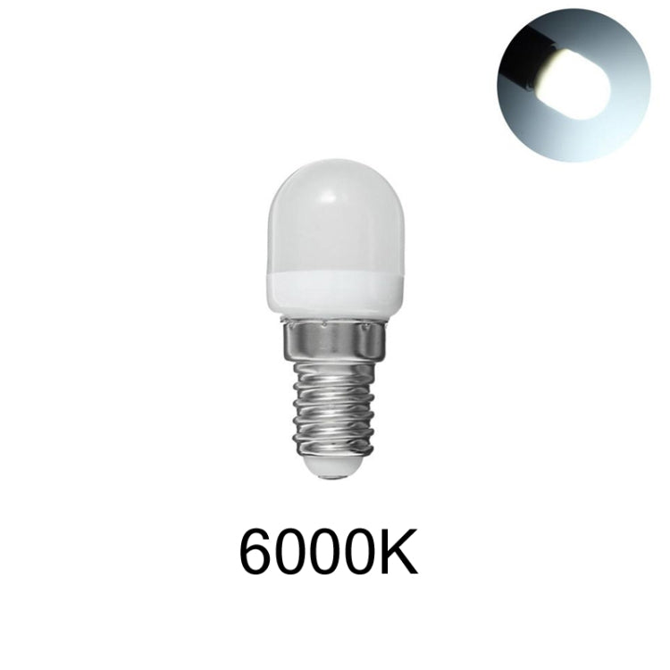 E14 mini LED bulb with clear cover and screw base, 6000K cool white