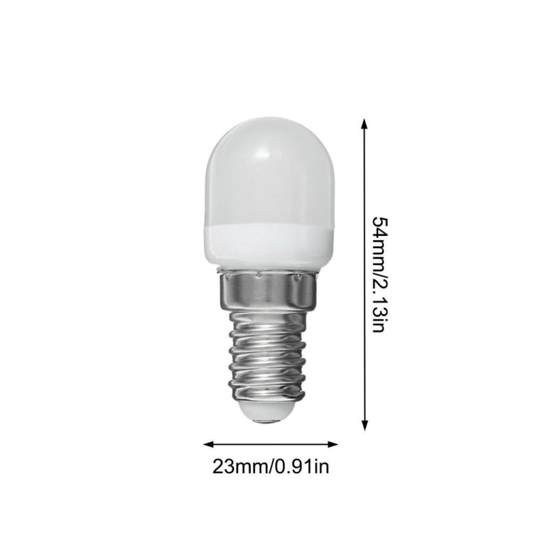 E14 mini LED bulb, 23mm length and 5.5mm width, clear cover