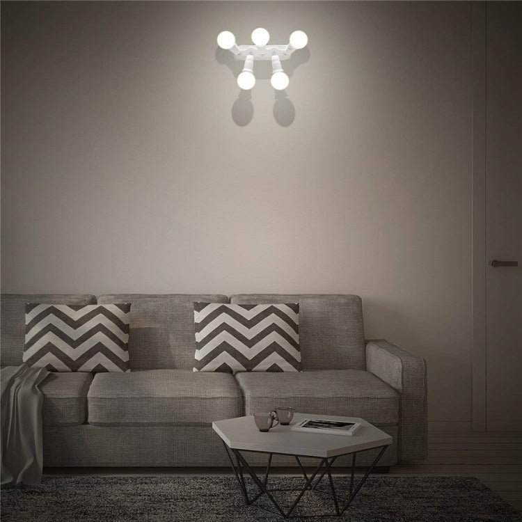 Ceiling-mounted light socket splitter with multiple E27 outlets