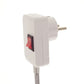 White E27 bulb holder extension switch adapter with rocker switch and flexible cord
